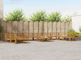 Outdoor Sofa Set 11 pcs Natural Solid Acacia Wood 3368287