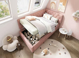 Daybed Upholstered Bed with 3FT Single Sofa Bed 90 x 190 cm, Ottoman Bed with Hydraulic N601P343711P