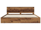Bed Frame with Headboard Old Wood 200 x 200 cm Solid Pine Wood 3409316