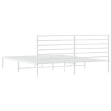 Metal Bed Frame without Mattress with Headboard White 180x200cm 352372