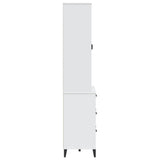 Highboard VIKEN White 80x40x190 cm Solid Wood Pine 3207150