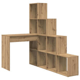 Corner Desk with Shelf Artisan Oak 101.5 x 149.5 x 149.5 cm 3337248