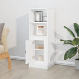 Highboard High Gloss White 36x35.5x103.5 cm Engineered Wood 816322