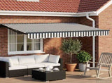 Manual Awning Frame with LEDs Anthracite and White 3 x 2 m 3420750