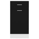 Drawer Bottom Cabinet Black Engineered Wood Medium 801213