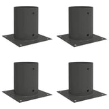 Round Ground Anchor 4 pcs Anthracite 18 x 18 x15 cm Metal 42030130