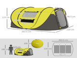 4-5 Person Pop-up Camping Tent Family Tent w/ 2 Mesh Windows & PVC Windows Portable Carry Bag for T3398P348708