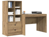 Desk with Drawer with Shelf with Storage 2 pcs Artisan Oak 3337360