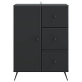 Sideboard with Drawer Black 66 x 34.5 x 90 cm Engineered Wood 895546