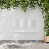 Garden Bench White 104 x 54 x 93cm Steel 42008116