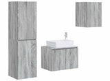 Bathroom Furniture Set 3 pcs Grey Sonoma 33 x 34.5 x 160 cm 3406079