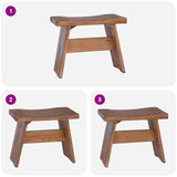 Stool Natural 40 x 25 x 31 cm Mahogany Wood 42012397