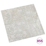 Self-adhesive Flooring Planks 55 pcs PVC 5.11 m Light Grey 324674