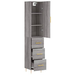 Highboard Grey Sonoma 34.5x34x180 cm Engineered Wood 3198847
