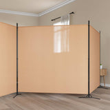 4-Panel Room Divider Beige 698 x 180 cm Fabric 42039233