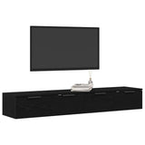 Wall-mounted Cabinet 2 pcs Black Oak 68 x 30 x 20 cm 3333074