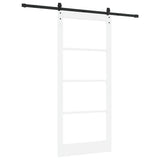 Sliding Door White and Black 93 x 211 cm 3332402