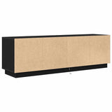 TV Cabinet with LED Lights Black Oak 160.5x41x50 cm 3328427