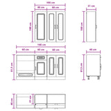 Kitchen Unit KALMAR 5 pcs Black Engineered Wood 3438246