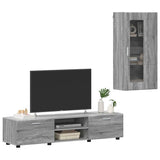 TV Cabinet Set FLORIN 3 pcs Grey Sonoma Engineered Wood 3397930