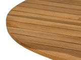 Table Top 60 x 3.5 Round Solid Teak Wood Natural 42033151