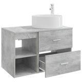 Bathroom Furniture Set 2 pcs Concrete Grey Engineered Wood 3403931