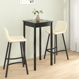 ZNTS Bar Table MDF Black 55x55x107 cm 240379