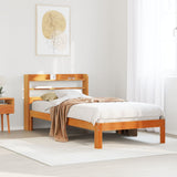 Bed Frame without Mattress Wax Brown 75x190 cm Small Single Solid Wood Pine 3306798