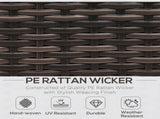 8 Pieces PE Rattan Corner Sofa with Thick Cushions, Aluminium Outdoor Rattan Garden Furniture T3398P320006