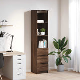 Highboard Brown Oak 37.5x35x180 cm Engineered Wood 861667