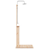 Outdoor Shower 206 cm Solid Pine Wood and Stainless Steel 886332