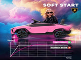 12V Licensed Lamborghini Electric Cars for Kids, Ride On Car with Remote Control for 3-6 Years Old, T3398P422445