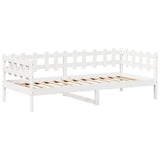 Day Bed and Bench Set with Roof without Mattress White 80x200 cm 3282319