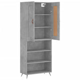 Highboard Concrete Grey 69.5x34x180 cm Engineered Wood 3200045