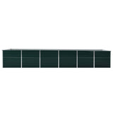47069 Garden Raised Bed Galvanised Steel 480x80x77 cm Green