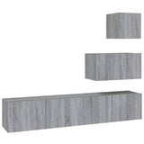 4 Piece TV Cabinet Set Grey Sonoma Engineered Wood 3114644