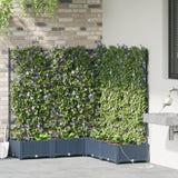 Garden Planter 5 pcs Grey 120 x 120 x 126 cm PP 42002878
