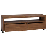 TV Cabinet 110 x 30 x 40 cm Natural Solid Teak Wood 42026902