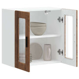 Kitchen Wall Cabinet with Glass Door Porto Old Wood 854155