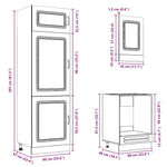 ZNTS 7 Piece Kitchen Cabinet Set Kalmar Concrete Grey Engineered Wood 3314765