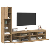 TV Wall Unit 4 pcs Artisan Oak Engineered Wood 3402966