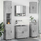 Bathroom Furniture Set with Drawer 5 pcs Concrete Grey 3392996