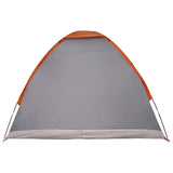 Camping Tent Grey and Orange 2-Person Polyester and Steel 42028644