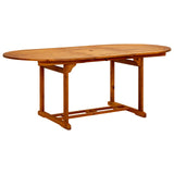 7-Piece Garden Dining Set Natural Solid Acacia Wood 3434491