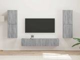 TV Cabinet Set 6 pcs Grey Sonoma Engineered Wood 3409129