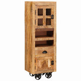 Highboard with Drawer Brown 40 x 30 x 120.5 cm Solid mango wood 4104600