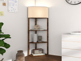 Corner Floor Light, with Shelves - Wood-Effect T3398P425160