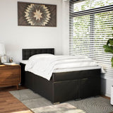 Box Spring Bed with Mattress Black 120x190 cm Faux Leather 3286112