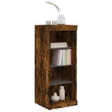 Sideboard with LED Lights Smoked Oak 41x37x100 cm 836732
