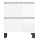 Sideboards 2 pcs High Gloss White Engineered Wood 3190183